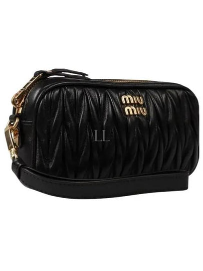 Matelasse Nappa Leather Pouch Bag Black - MIU MIU - BALAAN 2