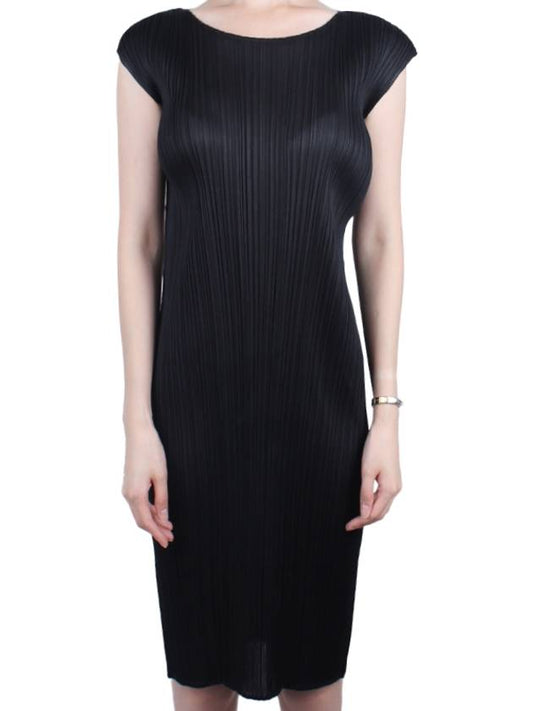 Women s Pleated Please Midi One Piece Black JH113 15 - ISSEY MIYAKE - BALAAN 2