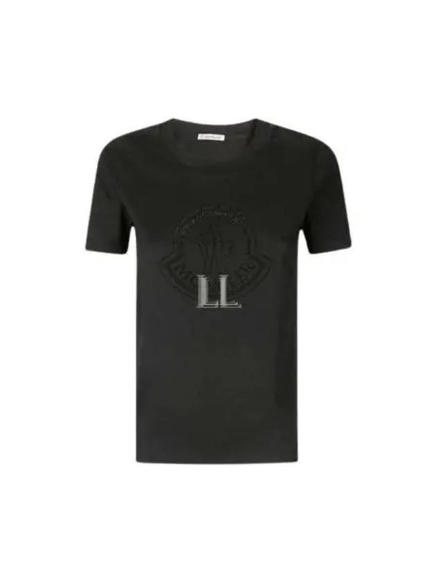 Crystal Logo Short Sleeve T-Shirt Black - MONCLER - BALAAN 2