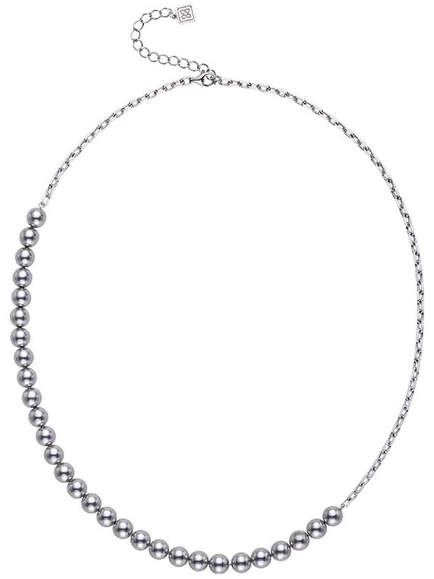 Pearl BB gray chain necklace - BE/GINS - BALAAN 2