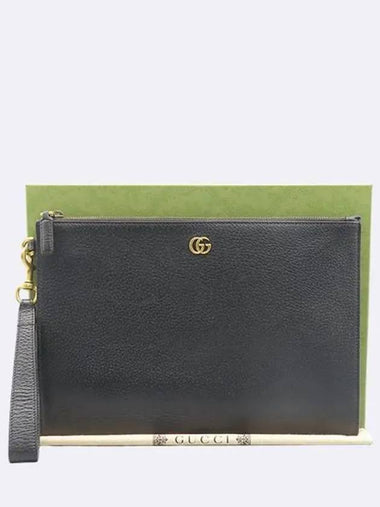 475317 GG Marmont gold logo clutch bag - GUCCI - BALAAN 1