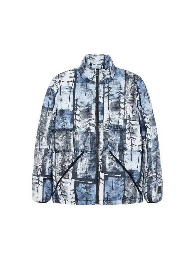 PS tree print duck down jacket navy - PAUL SMITH - BALAAN 1