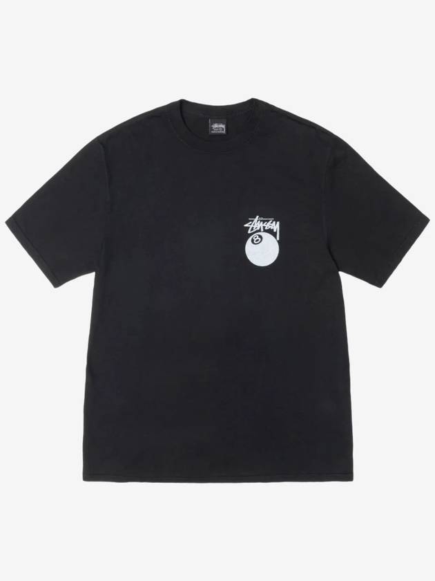 8-Ball Pigment Dyed Short Sleeve T-Shirt Black - STUSSY - BALAAN 3