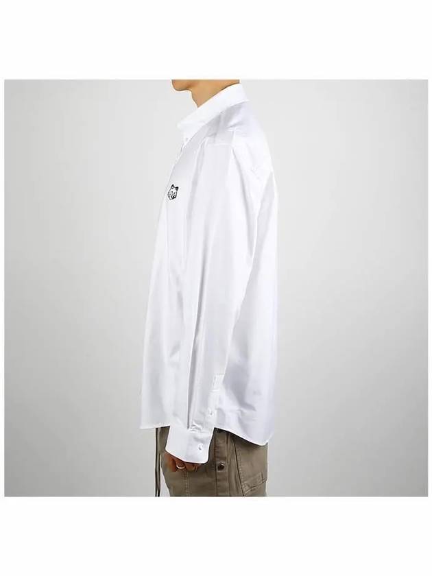 Contour Fox Head Casual Long Sleeve Shirt White - MAISON KITSUNE - BALAAN 4