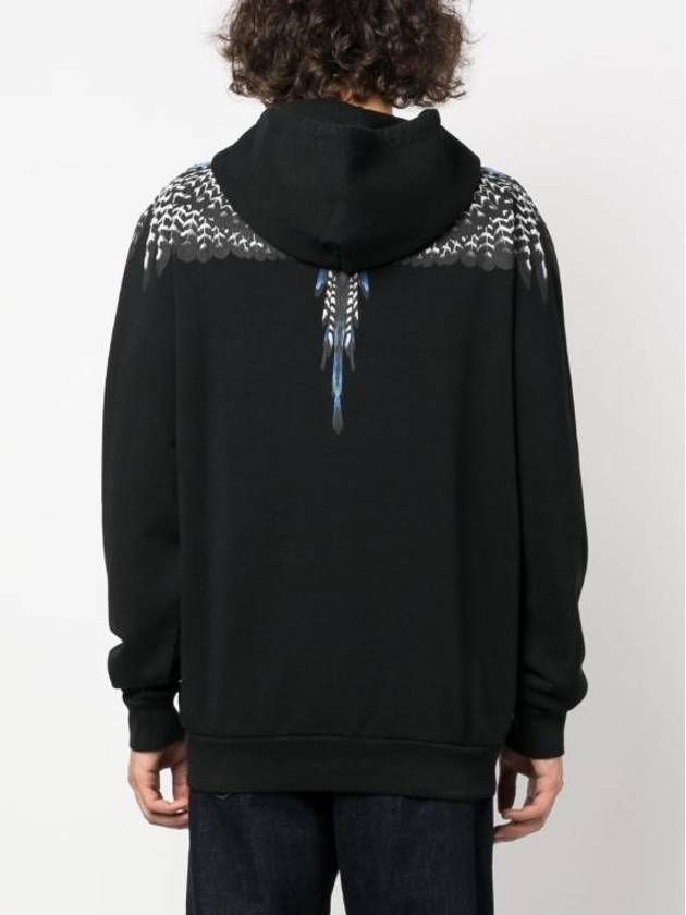 Grizzly Wings Regular Hoodie Black - MARCELO BURLON - BALAAN 5