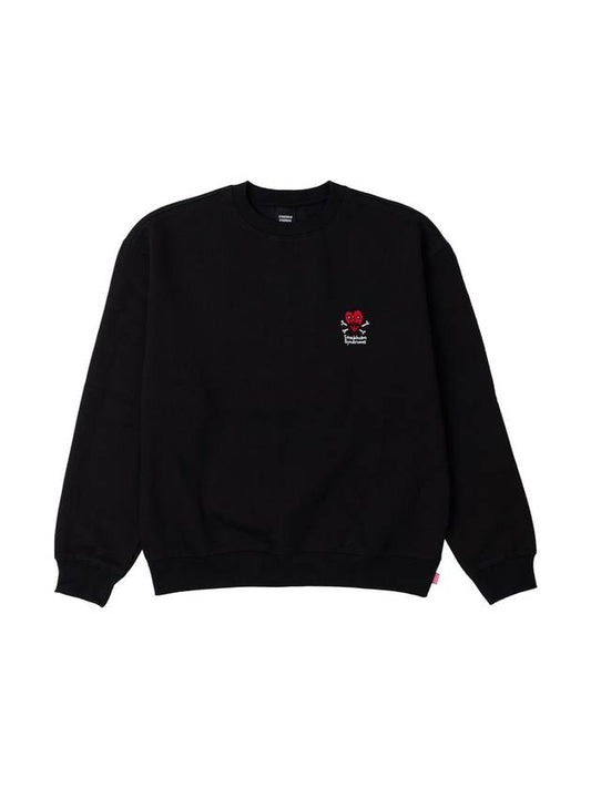 Men's Embroidered Sweatshirt Black - STOCKHOLM SYNDROME - BALAAN 2