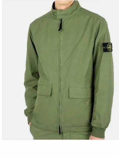 Men's Batavia Nylon Cotton Zip-Up Jacket Khaki - STONE ISLAND - BALAAN 2