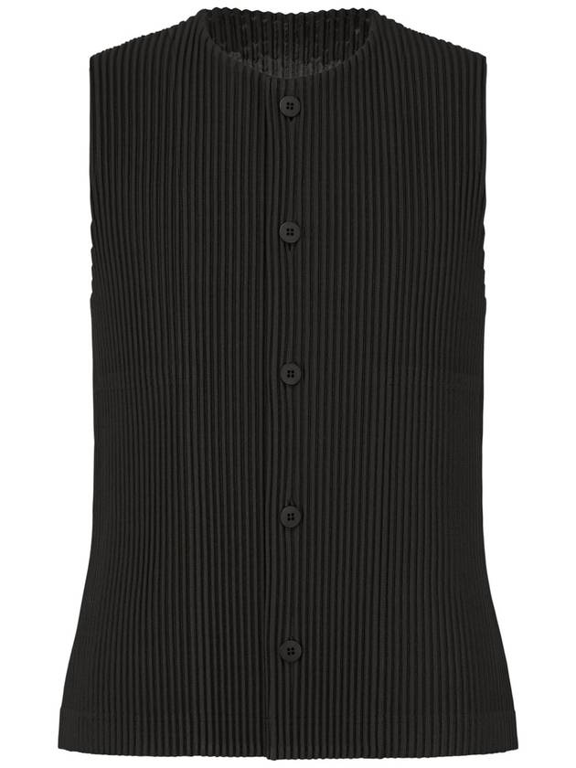 Tailored Pleated 1 Vest Black - ISSEY MIYAKE - BALAAN 2