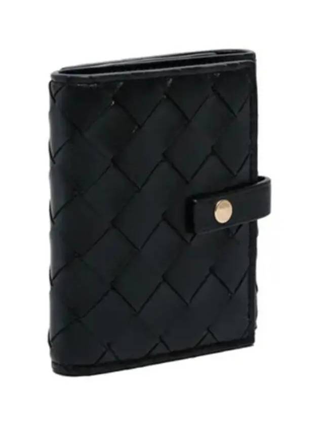 Intrecciato Mini Half Wallet Black - BOTTEGA VENETA - BALAAN 4