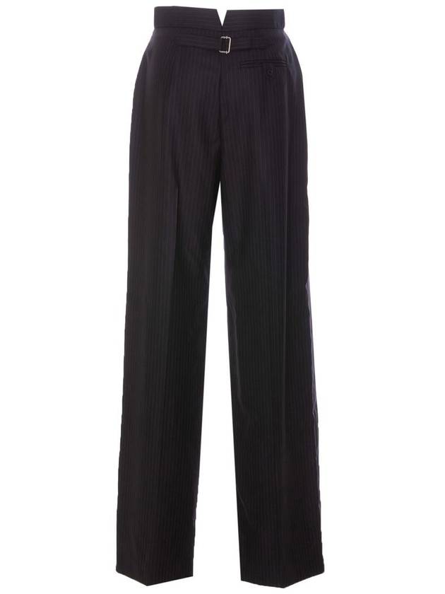 Alexander McQueen Navy Blue Wool Pants - ALEXANDER MCQUEEN - BALAAN 2