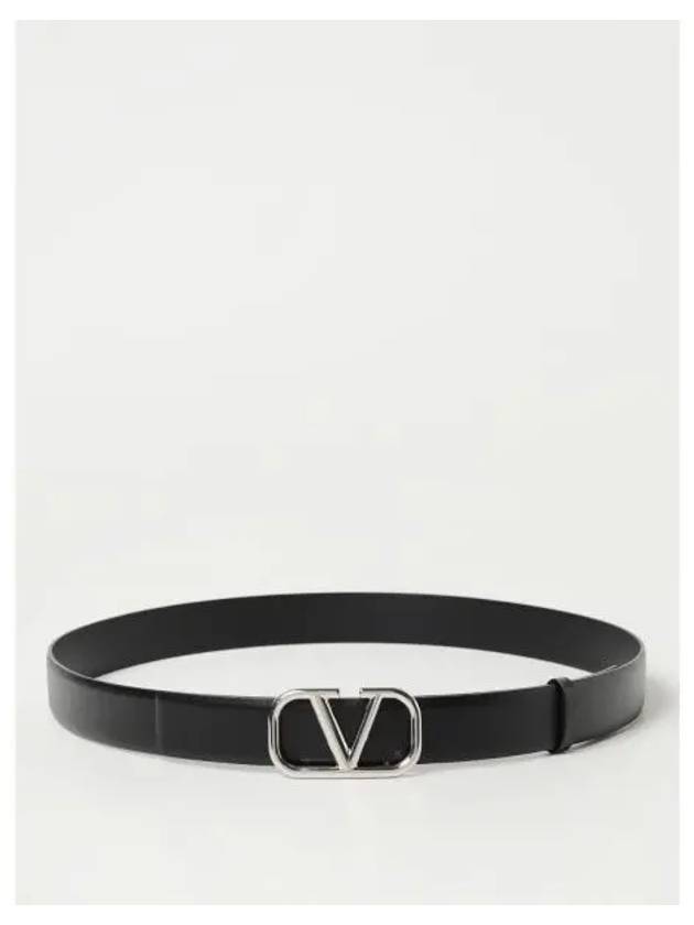 V Logo Signature Belt Black - VALENTINO - BALAAN 2