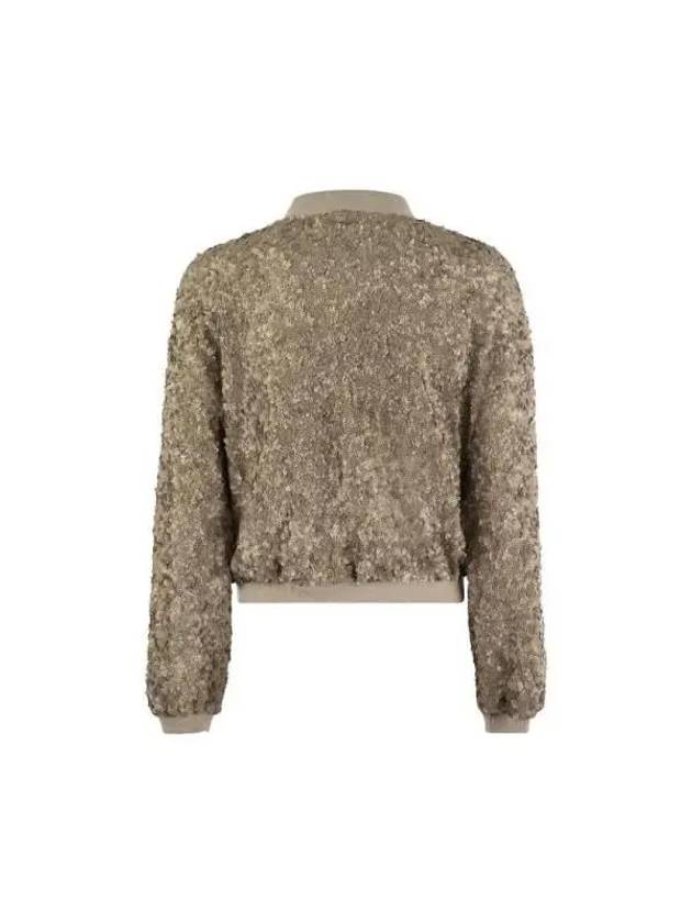 Sequin Bomber Jacket Gold - HERNO - BALAAN 3