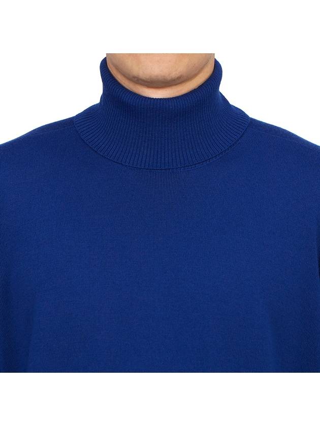 Wappen Patch Virgin Wool Turtleneck Blue - STONE ISLAND - BALAAN 7