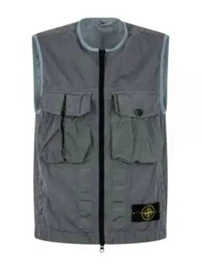 Nylon Metal Badge Vest Grey - STONE ISLAND - BALAAN 2