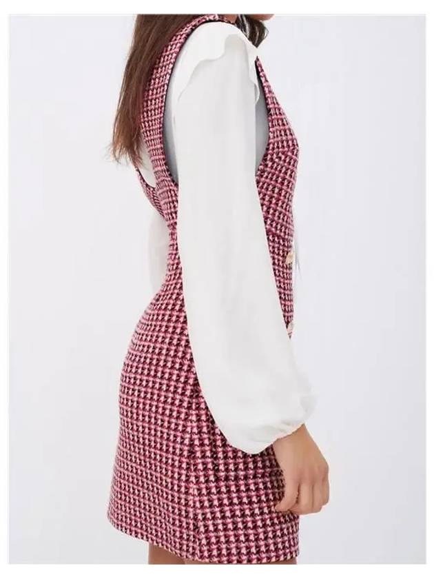 Women's Tweed Mini Dress Fuchsia MFPRO01521 - MAJE - BALAAN 5