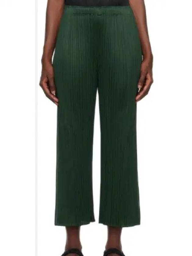 Pleated Straight Pants Green - ISSEY MIYAKE - BALAAN 2