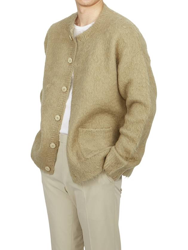 Wool Mohair Cardigan Dark Beige - ACNE STUDIOS - BALAAN 6