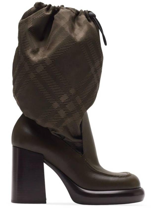 Check Wedge Middle Boots Snug - BURBERRY - BALAAN 1