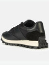 Women's Leather Fabric Low Top Sneakers Black - TOD'S - BALAAN 3