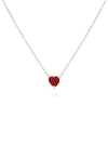 Sparkling Heart Halo Pendant Necklace Red - PANDORA - BALAAN 2