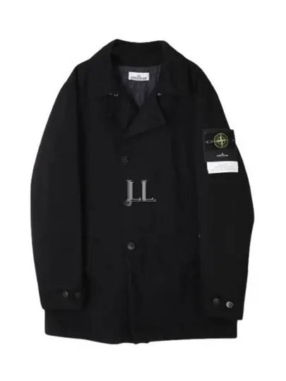 Wappen Patch Single Breasted Jacket Black - STONE ISLAND - BALAAN 2