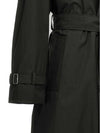 Long Gabardine Trench Coat Black - BURBERRY - BALAAN 6