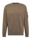 Brushed Emerized Diagonal Fleece Lens Sweatshirt Beige - CP COMPANY - BALAAN 1