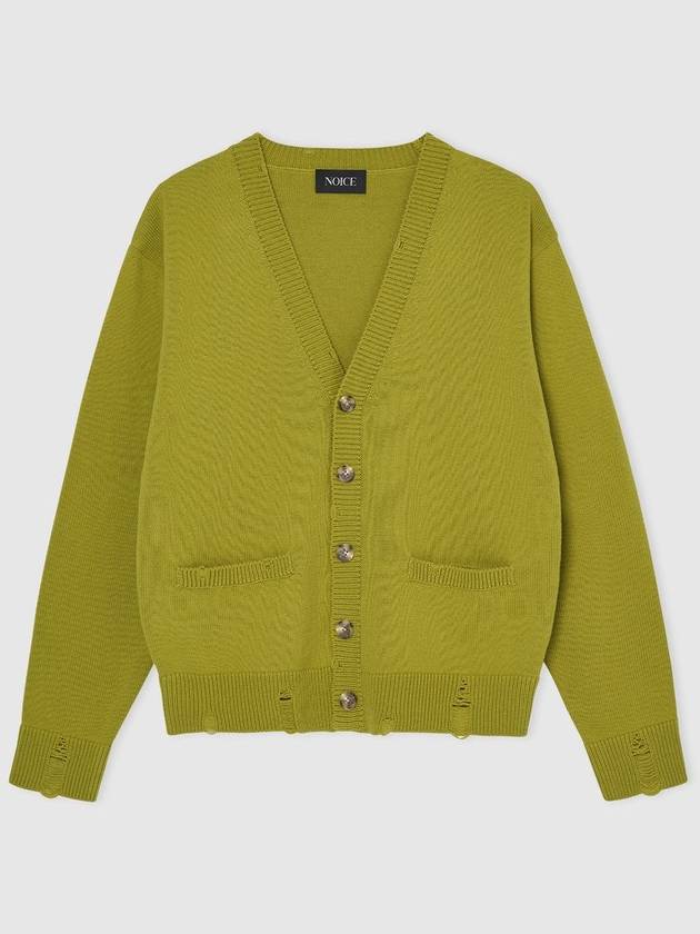 GOU DAMAGED CARDIGAN OLIVE - NOICE - BALAAN 3