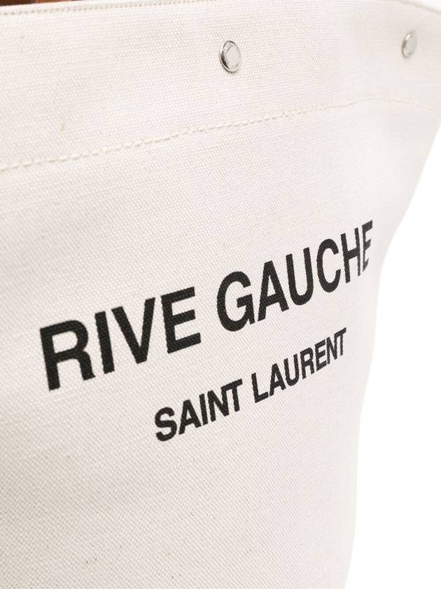 Rive Gauche Canvas Tote Bag Beige - SAINT LAURENT - BALAAN 5