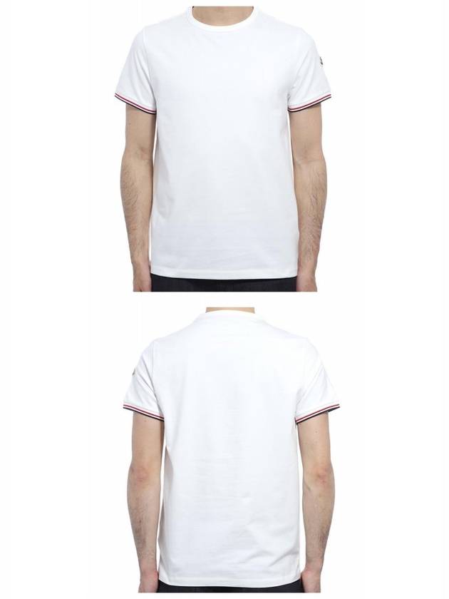 Arm Logo Round Short Sleeve T-Shirt  White - MONCLER - BALAAN 6