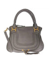 Grained Calfskin Small Tote Bag Grey - CHLOE - BALAAN 1