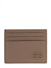 Leather Card Wallet Brown Yellow - FENDI - BALAAN 1