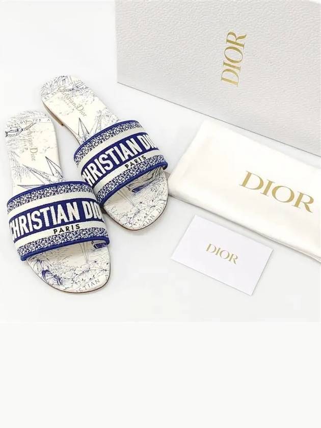 Dway Rev DeInfini Slippers Blue - DIOR - BALAAN.