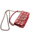 Logo Toile Iconographe Small Shoulder Bag Red - VALENTINO - BALAAN 6