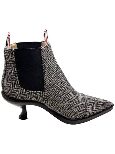 Herringbone curve heel mid top Chelsea boots FFH246A 02508 980 - THOM BROWNE - BALAAN 2