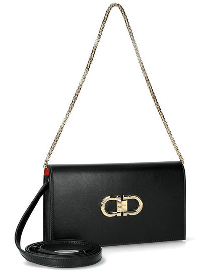 Double Gancini Mini Bag Black - SALVATORE FERRAGAMO - BALAAN 2