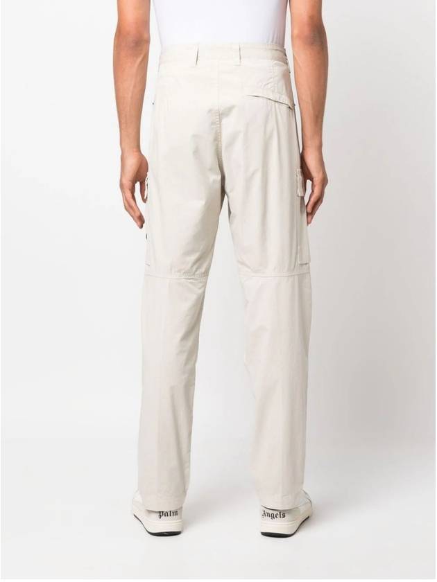 Stretch Cotton Gabardine Garment Dyed Cargo Straight Pants Stucco - STONE ISLAND - BALAAN 4