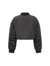 Logo Patch Crop Bomber Jacket Black - AMBUSH - BALAAN 4