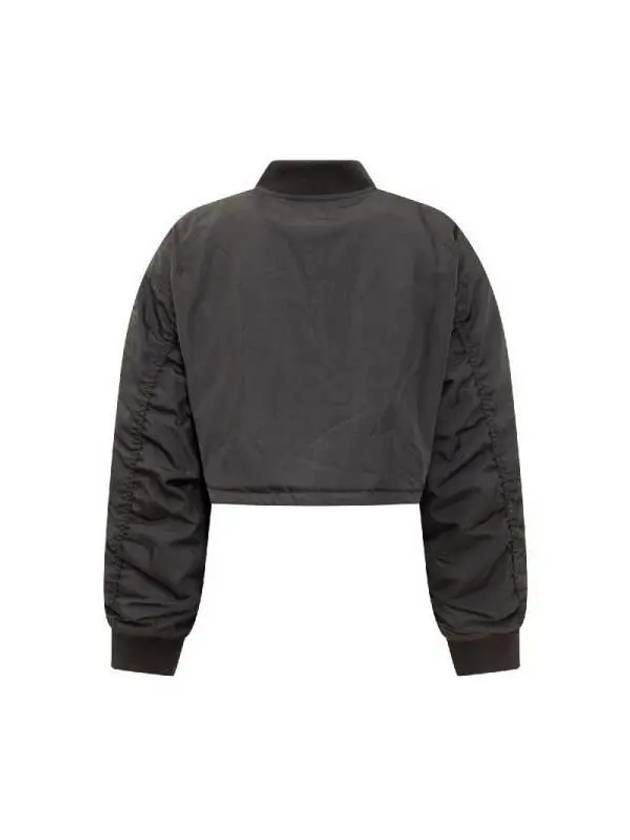 Logo Patch Crop Bomber Jacket Black - AMBUSH - BALAAN 4