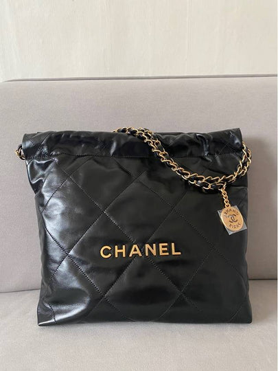 22 Shiny Calfskin Small Shoulder Bag Black - CHANEL - BALAAN 2