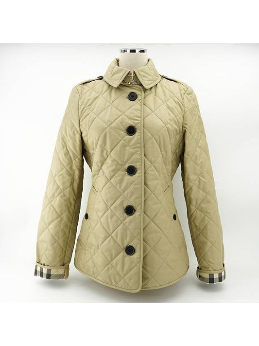 Women's Frankby Quilted Jacket Beige - BURBERRY - BALAAN 2