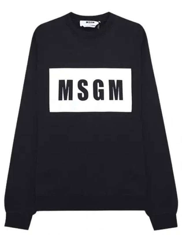 Box Logo Crew Neck Cotton Sweatshirt Women s - MSGM - BALAAN 1