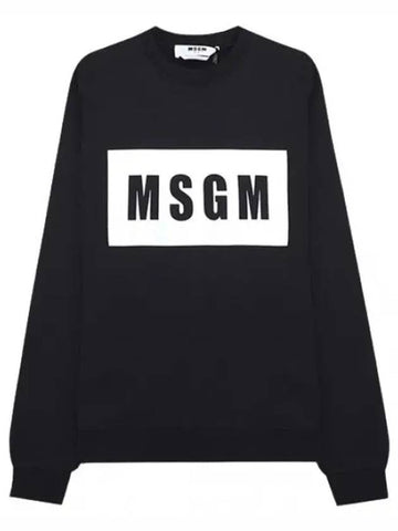 Box Logo Crew Neck Cotton Sweatshirt - MSGM - BALAAN 1