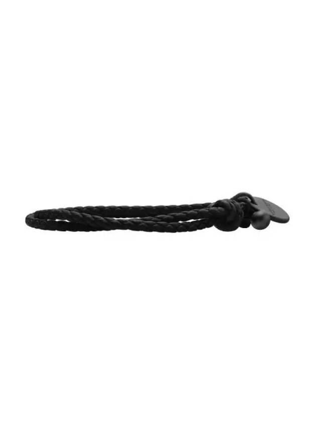 Intrecciato Leather Bracelet Black - BOTTEGA VENETA - BALAAN 4