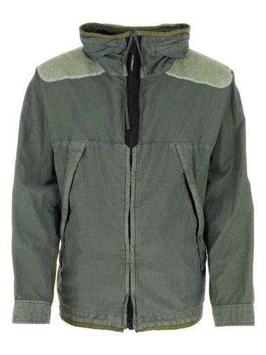 50 Fili Gum Mixed Goggle Hooded Jacket Green - CP COMPANY - BALAAN 1