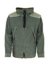 50 Fili Gum Mixed Goggle Hooded Jacket Green - CP COMPANY - BALAAN 1