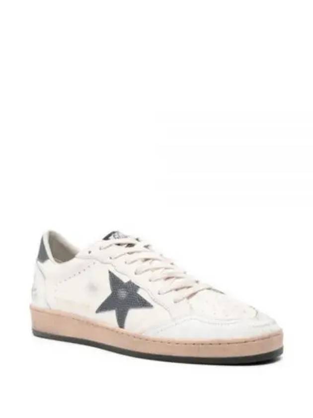 Ballstar Dusty Blue Tab Low Top Sneakers White - GOLDEN GOOSE - BALAAN 2