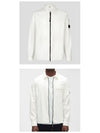 Emerized Gabardine Overshirt Zip-Up Jacket White - CP COMPANY - BALAAN 5