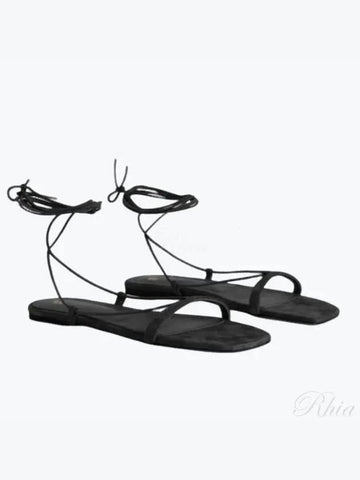 24 The Suede Tie Sandals 242 WAS2053 LE0012 001 - TOTEME - BALAAN 1