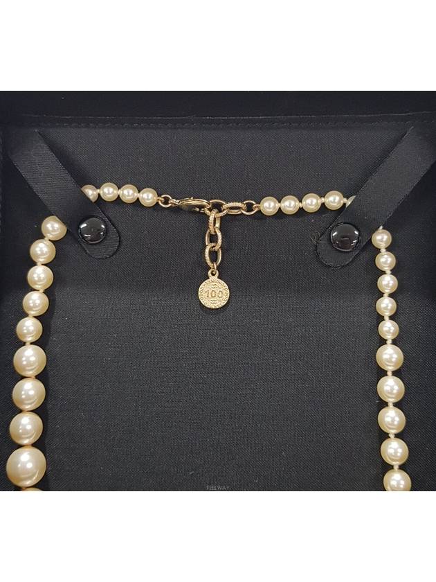 Women s 100th Anniversary CC Logo Pearl Necklace A64757 - CHANEL - BALAAN 5